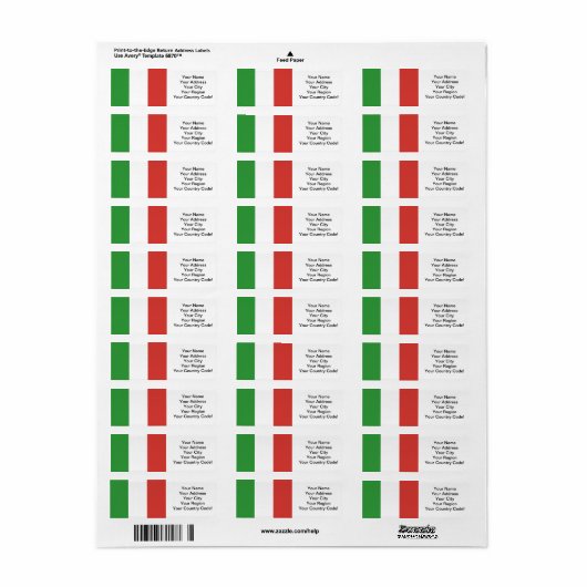 フラグイタリアン ラベル (フルシート)