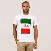 フラグイタリアン – 中央イタリア付き垂直 Tシャツ (正面フル)