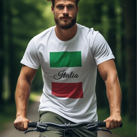フラグイタリアン – 中央イタリア付き垂直 Tシャツ