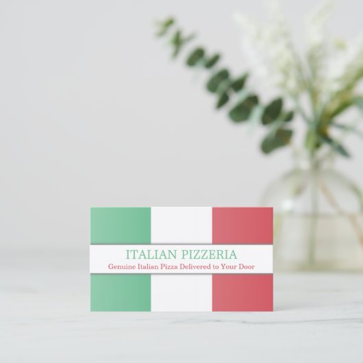 フラグイタリアン、完全にカスタマイズ可能な名刺 名刺 (スタンド正面)