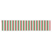 フラグイタリアン – 緑、赤と白ストライプ色 ショートテーブルランナー (横)