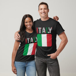 フラグイタリアンtシャツ、カラフルデザイン tシャツ