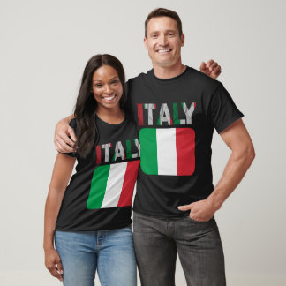 フラグイタリアンtシャツ、カラフルデザイン tシャツ