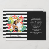 フラグイパニの花の写真招待状 招待状 (正面/裏面)