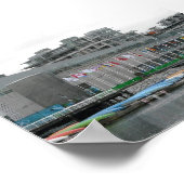 フラグカラフルとカヌー ポスター (角)