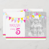 フラグカラフルガールズ5th誕生日パーティー招待状 招待状 (正面/裏面)