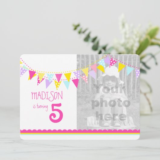 フラグカラフルガールズ5th誕生日パーティー招待状 招待状 (スタンド正面)