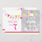 フラグカラフルガールズ7th誕生日パーティー招待状 招待状 (正面/裏面)
