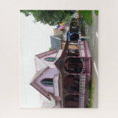 フラグカラフル付きコテージ- Martha's Vineヤード ジグソーパズル (縦)