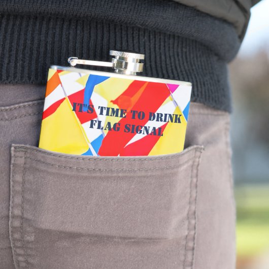 フラグカラフル。フラッグシグナルを飲む時間 フラスク (インサイチュ)