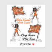 フラグカラーガードシール（オレンジ色の白3） シール (シート)