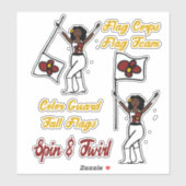 フラグカラーガードシール（赤い花） シール (シート)