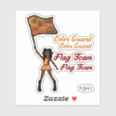 フラグカラーガードシール(赤金ゴールド) シール (シート)