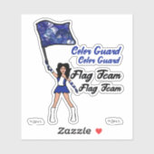 フラグカラーガードシール(青い白) シール (シート)