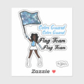 フラグカラーガードステッカー(スカイブルー白) シール (シート)