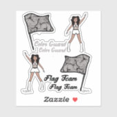 フラグカラーガードステッカー(ダイヤモンド3) シール (シート)