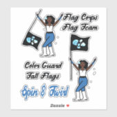 フラグカラーガードステッカー（ブルーバースト） シール (シート)