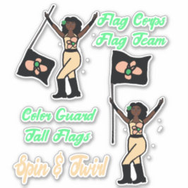 フラグカラーガードステッカー(ライムBeige) シール