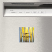 フラグスタッフを囲むアスペンの木々 アリゾナ州 マグネット (インサイチュ (食洗機))