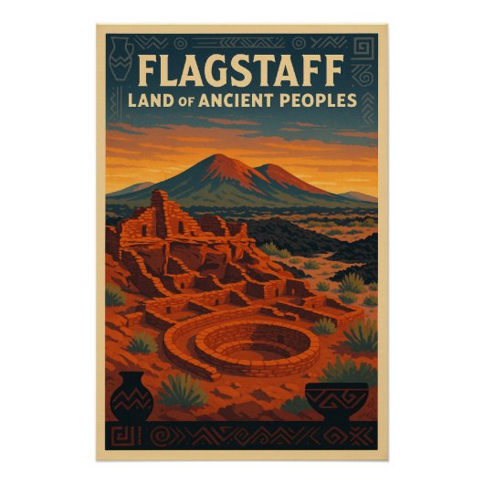 フラグスタッフ - ネイティブ文化遺産と古代の遺跡 ポスター (正面)