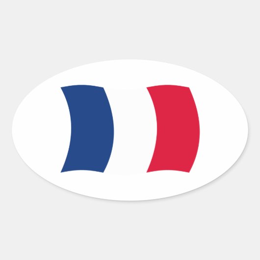 フラグステッカー フランス 楕円形シール (正面)