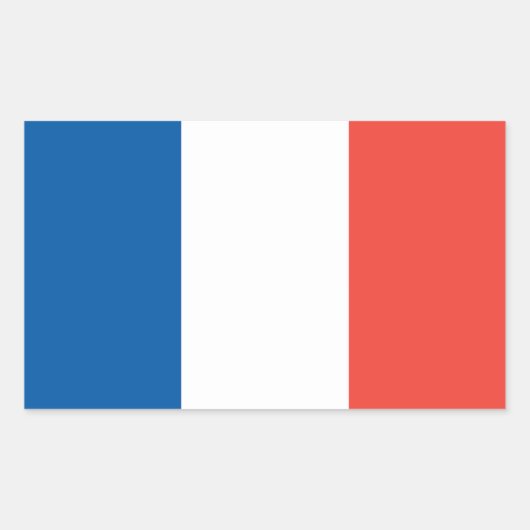 フラグステッカー フランス 長方形シール (正面)