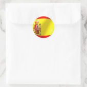 フラグスペインのステッカー ラウンドシール (バッグ)