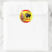 フラグスペインのブラックブル ラウンドシール (バッグ)