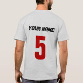 フラグスペインのホッケーロゴ、バックプリント Tシャツ (裏面)