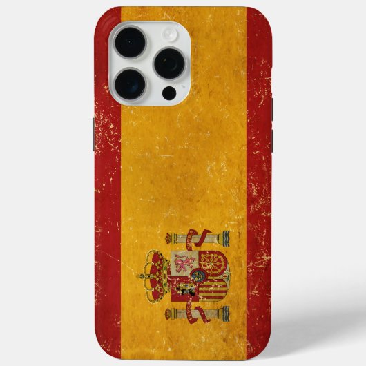 フラグスペインのヴィンテージグランジ Case-Mate iPhoneケース (裏面)