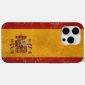 フラグスペインのヴィンテージグランジ Case-Mate iPhoneケース (裏面 (横))