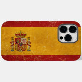 フラグスペインのヴィンテージグランジ Case-Mate iPhoneケース (裏面 (横))