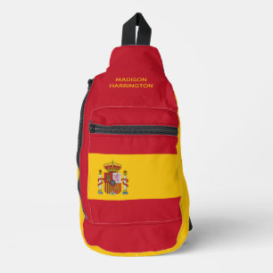 フラグスペインの名前をカスタムする スリングバッグ