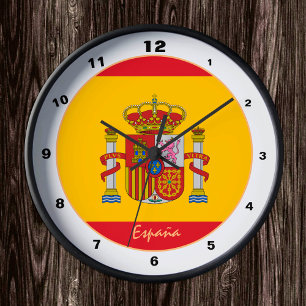 フラグスペインの&スペイントレンディーファッション/デザイン時計 ラウンド壁時計