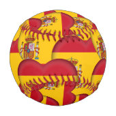 フラグスペインの、ハート – ベースボール、ラブスペイン 野球ボール (裏面)