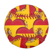 フラグスペインの、ハート – ベースボール、ラブスペイン 野球ボール (正面)