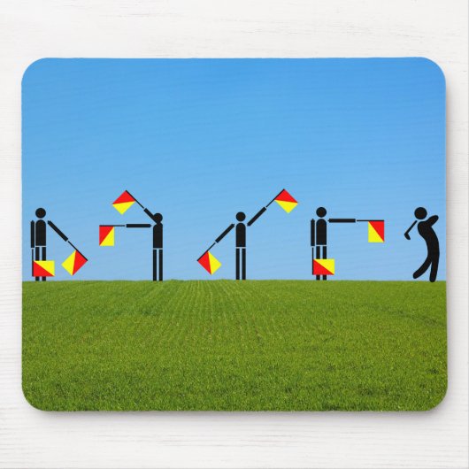 フラグセマフォクイズ – ゴルフ マウスパッド (正面)