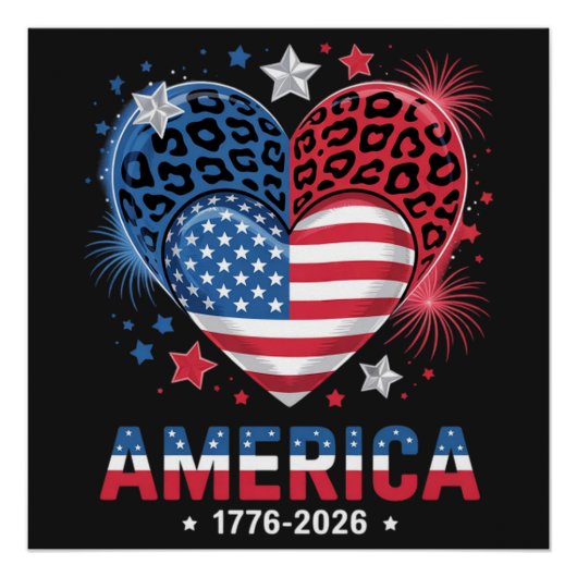フラグハートヒョウ 1776 2026 七月四日 ポスター (正面)