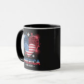 フラグハートヒョウ 1776 2026 七月四日 マグカップ (正面左)