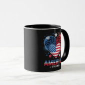 フラグハートヒョウ 1776 2026 七月四日 マグカップ (正面右)