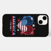 フラグハートヒョウ 1776 2026 七月四日 Case-Mate iPhoneケース (裏面 (横))