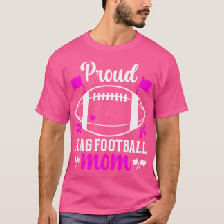 フラグフットボールの選手の自慢のママ Tシャツ