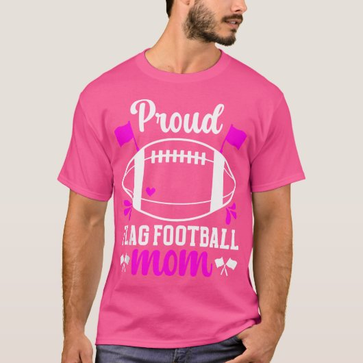 フラグフットボールの選手の自慢のママ Tシャツ (正面)