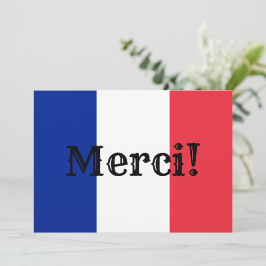 フラグフランスのありがとう サンキューカード (スタンド正面)