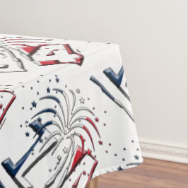 フラグフランスのの色Number 14, Bastille Day テーブルクロス