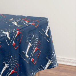 フラグフランスのの色Number 14, Bastille Day テーブルクロス