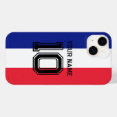 フラグフランスのサッカーファンCase-Mate iPhone 14ケース Case-Mate iPhoneケース (裏面 (横))