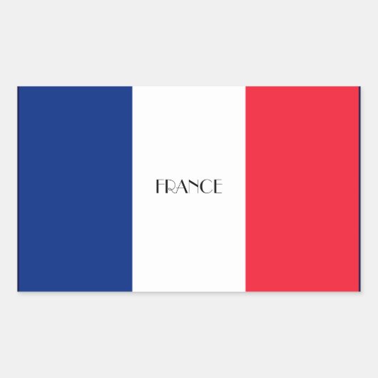 フラグフランスのシール 長方形シール (正面)