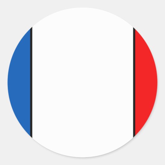 フラグフランスのステッカー ラウンドシール (正面)