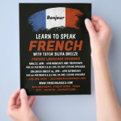 フラグフランスのデザイン、言語コーフランスのス チラシ (手)